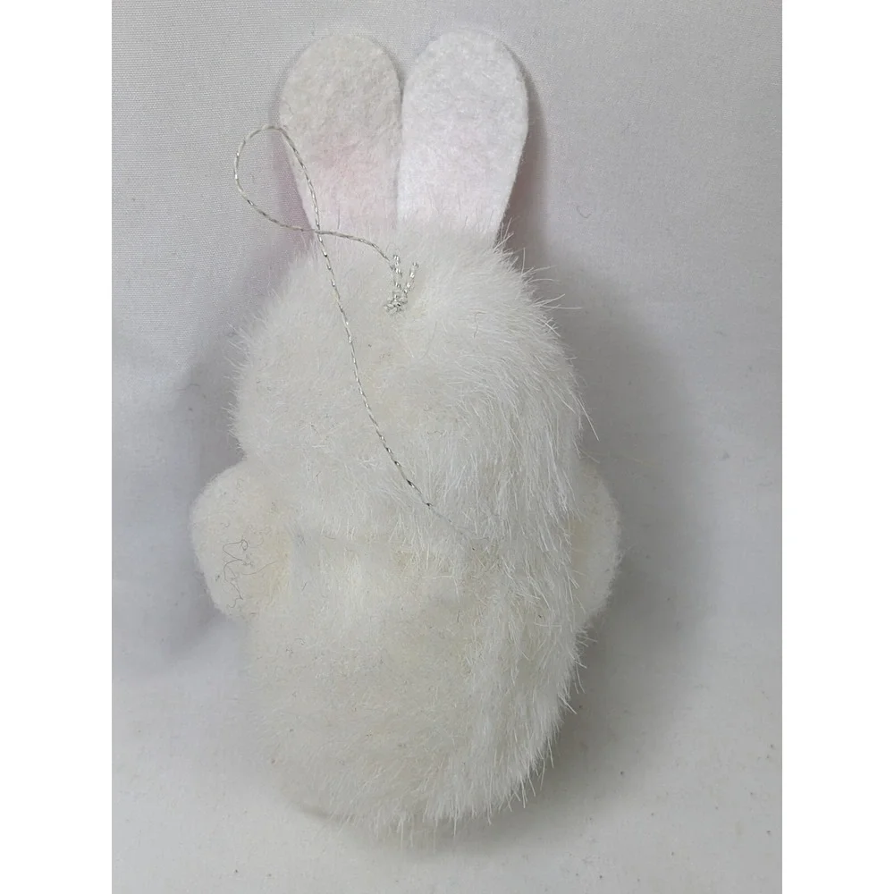 White Rabbit Plush‎ Bunny 4.5 Inch Puffy Felt Ears Ornament
